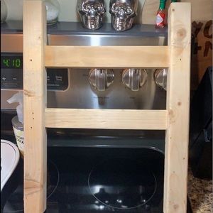 small wooden towel holder